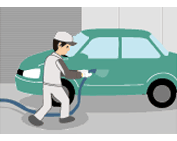 撥水ポリマー洗車