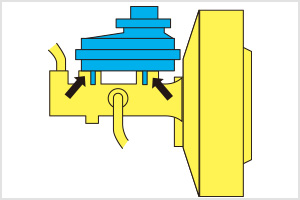 ブレーキマスターシリンダーの油もれ