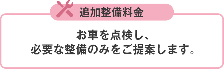 追加整備料金